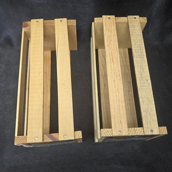 Vintage Peaches Music CD Wooden Crate Record Store Display Box 12x6x6 Set of 2 - Picture 5 of 12